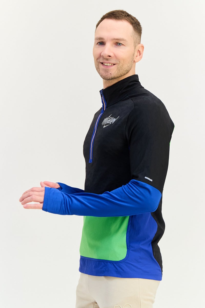 Nike سويت شيرت رياضي للرجال بأكمام طويلة مع شعار العلامة التجارية، متعدد الألوان - Image 4